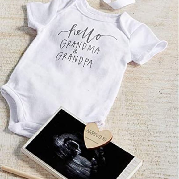 💕5 for $25 💕Hello Grandparents Baby Announcement - BABY GIFT - NWT - Picture 4 of 6